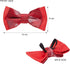 Blueberry Pet Luxurious Christmas Festival Plaid Checker Adjustable Dog Collar with Detachable Bowtie