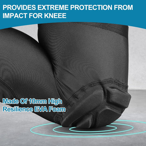 Knee Pad Protective Calf Shin Guards - Compression Sleeve Pad for Football, Basketball, Soccer (2 Pack)