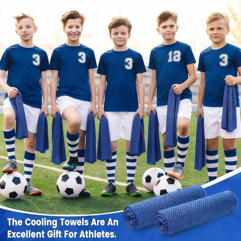120 Pack 40"x12" (BU-60) QBrand Cooling Towels, Ice Breathable Chilly Sweat Rag Microfiber Workout Rags for Gym Towels