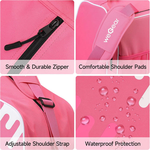 Skate Bag for Adults, Large Capacity Roller Skates Carry Bag with Adjustable Shoulder Strap, Nylon for Men & Women