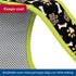 Ribbon Designer Wrap Adjustable Dog Harness, Large & Small, Brown Paws & Bones, 5/8" x 16-19"