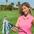 Fun Golf Towel Set of 2, Microfiber Waffle and Ball Towels for Golf Bags, Tropical Toucan Bird Accessories