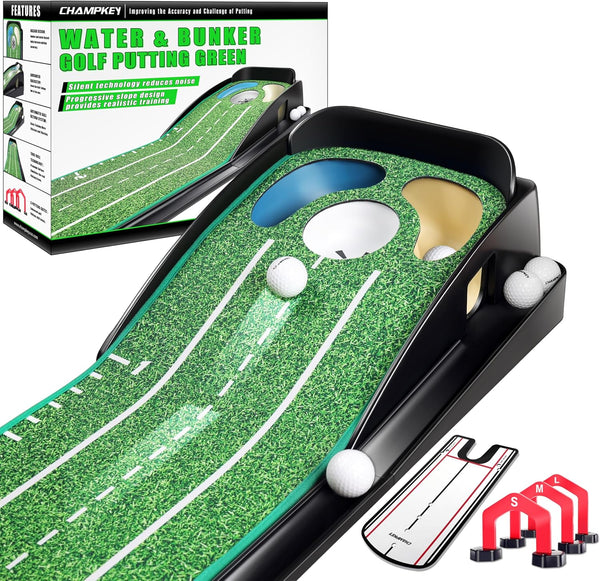 CHAMPKEY Professional Hazard Golf Putting Green Come with Golf Putting Gates and