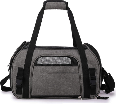 EliteField Soft Sided Pet Carrier, Airline Approved, Large: 19" L x 10" W x 13" H, Charcoal Gray