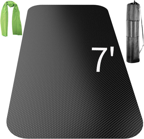 Large Exercise Mat for Home Gym, Treadmill, Bike, Cardio, Weightlifting, Non-Slip Rubber Workout Mat