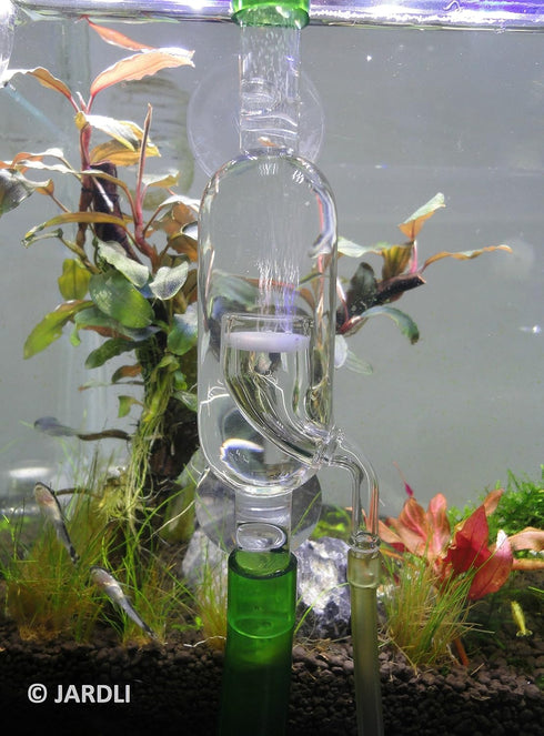 Glass Inline CO2 Atomizer Diffuser System for Aquarium Planted Tank, 13mm for 12/16mm Hose