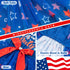 cyeollo 4th of July Dog Dress, Tulle Skirts for Small Dogs, Patriotic Outfits with Bowtie, Blue, Size S