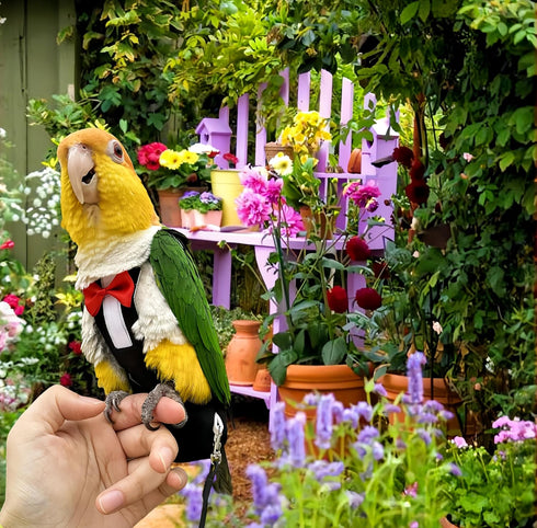 Magnoloran 80in Bird Diapers Bird Harness Tuxedo Flight Suits with Flying Leash Parrot Nappy with Waterproof Inner
