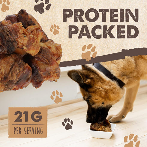 (8 Pack) 100% Mighty Paw Naturals Dog Bones - Cow Knee Caps & Knuckle Bones for Dogs | Natural Beef Knee Caps, Meaty
