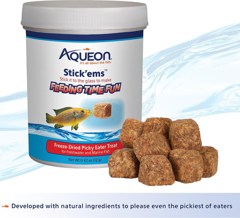 Aqueon Stick'ems Freeze-Dried Picky Eater Pet Fish Treat