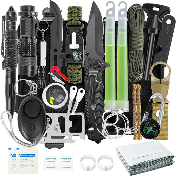 Survival Kits for Men, Emergency Gear and Equipment, Cool Gadgets for Camping and Hiking