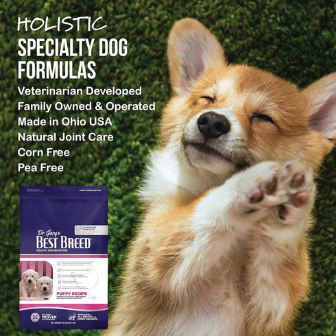 Best Breed Puppy Diet Natural Dry Puppy Food for Large & Small Breed Puppies Made in USA - 4lbs.