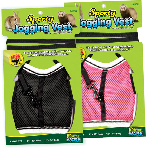 Ware Manufacturing Nylon Walk-N-Vest Pet Harness and Leash for Small Pets, Large, Colors May Vary