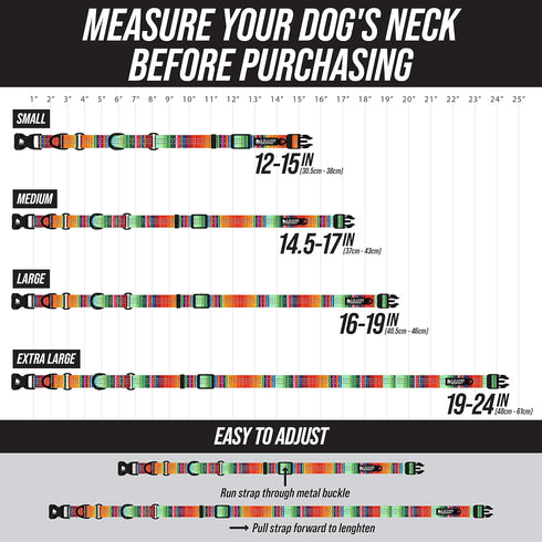 Leashboss Martingale Collar for Dogs | Reflective Nylon Dog Collar for Large Dogs, Medium and Small Dogs | No Pull Pet Training Collar | Quick Release Buckle, Adjustable Pet Collar