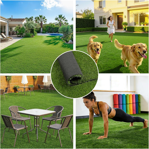 3'x5', HEBE Fake Grass Pee Pad for Dogs Artificial Grass Turf for Indoor Outdoor Potty Training, Washable Dog Potty