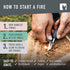 Light My Fire Flint Fire Starter Ferro Rod Survival Tool SCOUT — Fire Steel Bushcraft Gear — 2-in-1 Magnesium Fire