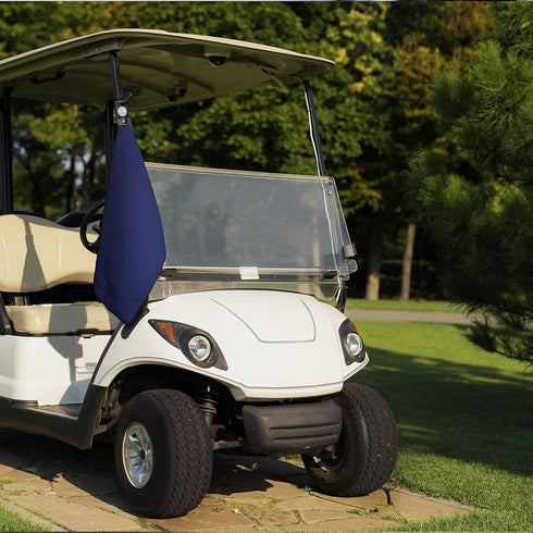 Magnetic Golf Towels with Clip & Ultra Strong Magnet, Waffle Weave Microfiber Towel for Golf Bags & Carts, Navy
