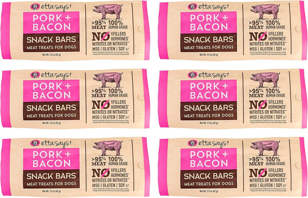 etta says! Pork + Bacon Snack Bars - Premium All Natural Meat