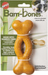 SPOT Bam-Bones Curved Bone, Strong Bamboo Fiber Chew Toy for Light to Moderate Chewers, 6in Peanut Butter Flavor