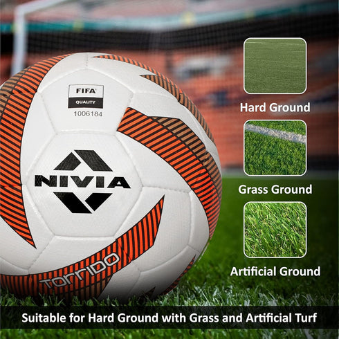 NIVIA 279 Torrido Pu Football, Size 5 White/Green