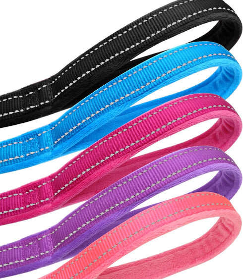 Didog 4 FT Long Dog Walking Leash with Soft Flannel Padded Handle, Reflective for Small Medium Dogs Night Safety