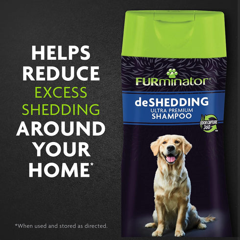 FURminator Ultra Premium deShedding Shampoo for Dogs, 16 oz, Reduces Excess Shedding