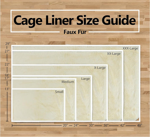 Bone Dry Faux Fur Pet Cage Liner, X-Large - 22 x 36", Cranberry
