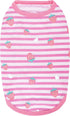 Blueberry Pet Pack of 2 Soft & Comfy Wonderland Striped Dog T Shirts - Back Length 12"