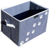 Large Dog Toys Storage Box - 16" x 12" Pet Toy Storage Basket with Lid, Collapsible Canvas Bin (Blue)