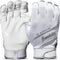 Franklin Sports Supratak Football Receiver Gloves | White/Chrome | Youth Small