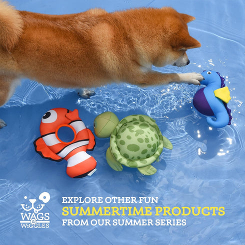 Wags & Wiggles Waterproof PVC Collar in Navy for Medium Dogs, Durable for Pool or Lake