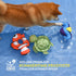 Wags & Wiggles Waterproof PVC Collar in Navy for Medium Dogs, Durable for Pool or Lake