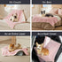 Bedsure Waterproof Blanket for Bed - Sherpa Fleece Waterproof Dog Blankets for Large Dogs, Queen Size, Pink