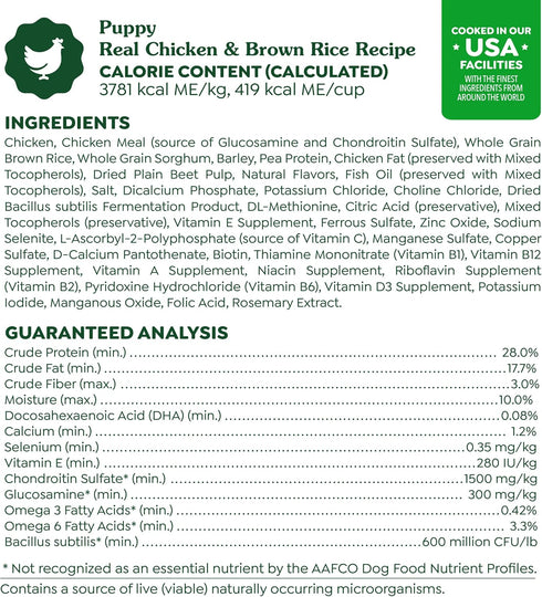 Greenies Smart Essentials Puppy High Protein Dry Dog Food, Real Chicken & Brown Rice Recipe, 13.5 lb. Bag