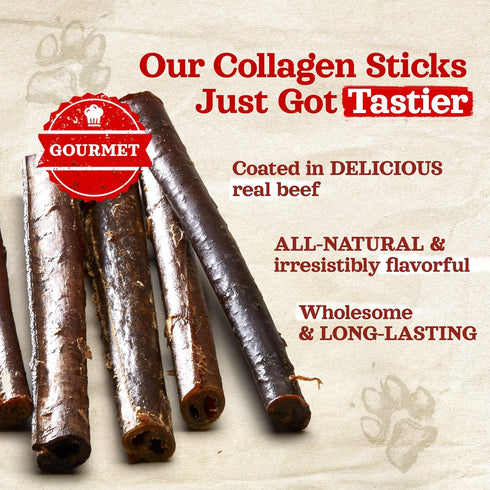 Natural Farm Bully Coated Gourmet Collagen Sticks (4 Inch, 25 Pack) – 95% Natural, Best for Small & Medium Dogs