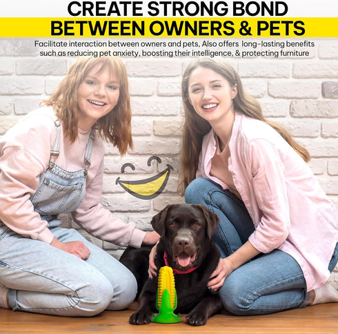 Dog Chew Toys for Aggressive Chewers – Puppy Chew Toys for Teething, Grind Teeth, Removes Calculus, Squeaky and Interactive Corn Dog Toys for Small Medium Large Breed