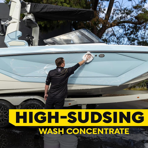 M43 64 Oz Meguiar's Marine/RV Boat Wash, pH-Balanced Boat/RV Wash for Protecting Fiberglass and Gel Coat, Streak-Free