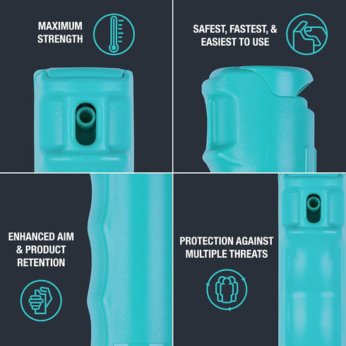SABRE Pepper Spray with Fast Flip Top, Maximum Police Strength OC Spray, Key Ring for Easy Carry, 0.54 fl oz