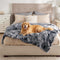 Bedsure Waterproof Dog Blankets for Large Dogs - Calming Cat Blanket for Bed Couch Protector, 60"x80", Tie-dye Grey
