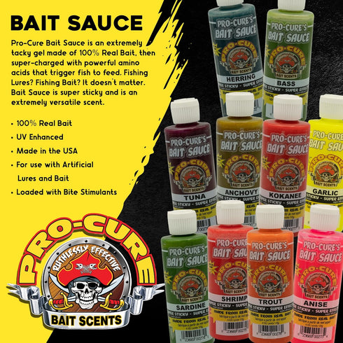 Pro-Cure Garlic Bait Sauce, 4 Ounce, Yellow