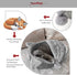 Oval Pet Beds for Cats and Small Dogs, Snuggery Bed with Attached Blanket, Washable High Resilience PP Cotton (Small,