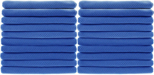 Peicees 20 Pack Microfiber Neck Cooling Towels Sports Sweat Towels Sweat Headband