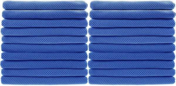 Peicees 20 Pack Microfiber Neck Cooling Towels Sports Sweat Towels Sweat Headband