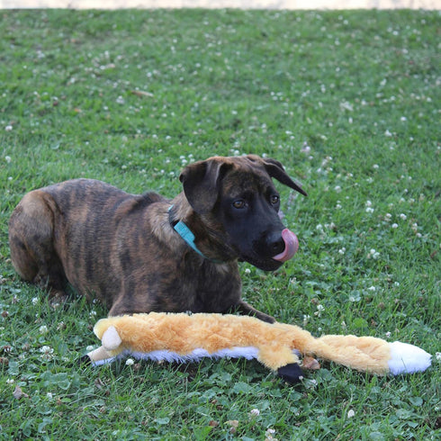 SPOT Skinneeez Extreme Quilted Fox Dog Toy, Durable, Stuffing Free, 4 Layers, 2 Squeakers, Ideal for Medium and Large