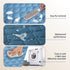 gogobunny 100% Double-Sided Waterproof Dog Bed Cover, Reversible Pet Blanket for Large Dog Cat, Dark Blue/Light Blue,