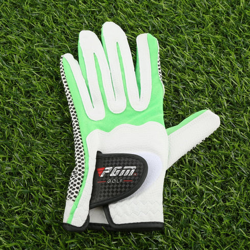 Left Hand Microfiber Golf Gloves - Non-Slip Design in Red and Black