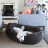 Majestic Pet 24 Inch Suede Calming Dog Bed, Cozy Soft Round Dog Bed with Spine Support, 24x19x7 Inch, Navy