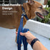 Black Rhino Heavy Duty Dog Leash for Medium and Large Dogs, 5 ft Long Double Handle with Padded Traffic Control