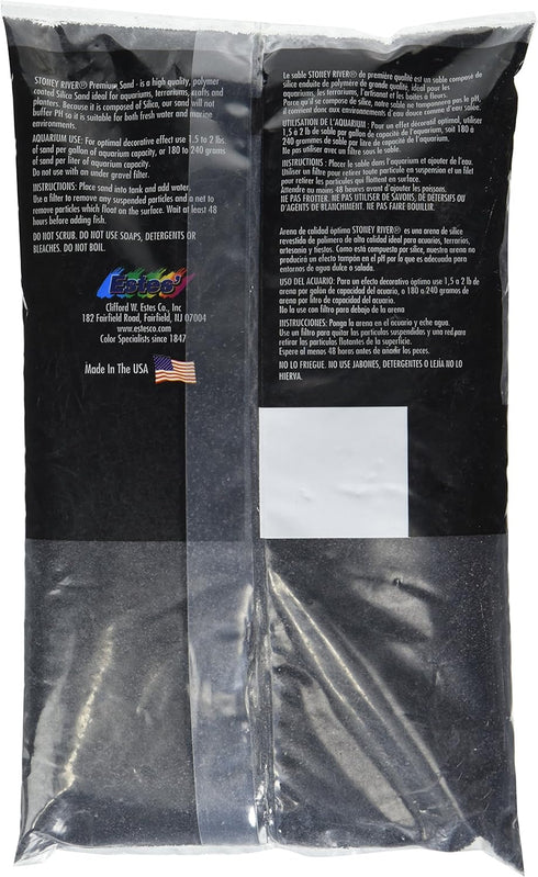 Estes Gravel Products AES06606 Este Marine Sand Black for Aquarium, 5-Pound