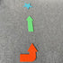 Eco Walker 12pcs Colorful Star Arrow Spot Marker Non-Slip Directional Carpet Marker for Training Agility, Kids